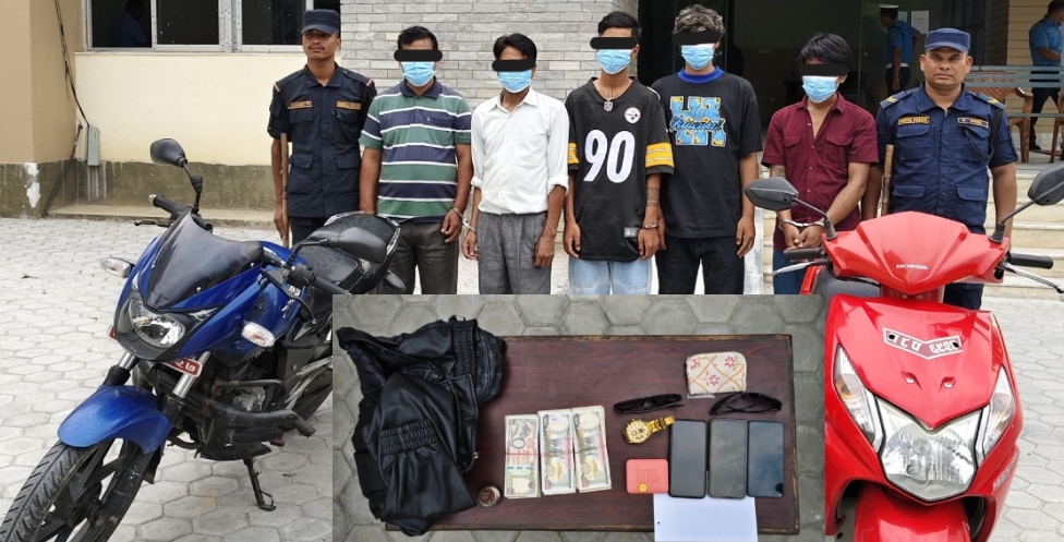 पोखरामा दिउँसै हतियार देखाएर लुटपाट गर्ने तीनजना पक्राउ